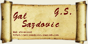 Gal Sazdović vizit kartica